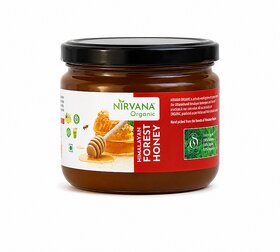 Nirvana Organic Himalayan Forest Honey - 100 Pure  Natural, Rich in Antioxidants, 400 Gms