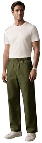 Mens Straight fit Lower with Elastic Waist and Side Pockets