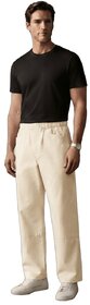 Mens Straight fit Lower with Elastic Waist and Side Pockets