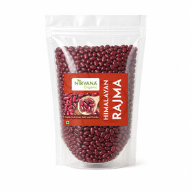 Nirvana Organic Himalayan Rajma 500g - High-Protein, Chemical-Free Kidney Beans