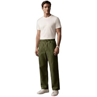 Mens Straight fit Lower with Elastic Waist and Side Pockets