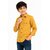 Boys Solid Long Sleeve Button-Up Shirt with Chest Pocket , Spread Collar
