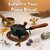 Round Metal Dhoop Dani with Handle  Dhuni Burner  Bakhoor Burner  Dhuna for Pooja  Dhoop Holder with Wooden Handle
