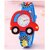 EvoNest Car Designed Analogue Watch for 3year Kids - Cartoon Analog Wristwatch with Silicone Strap for Boys & Girls (Red & Blue)