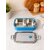 Rectangular Lunch Box for Kids  Adults with Spoon, Transparent Lid, Secure Side Locks and Inner Mini Container, Reusable Tiffin Box for School, Office and Travel