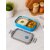 Rectangular Lunch Box for Kids  Adults with Spoon, Transparent Lid, Secure Side Locks and Inner Mini Container, Reusable Tiffin Box for School, Office and Travel