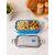 Rectangular Lunch Box for Kids  Adults with Spoon, Transparent Lid, Secure Side Locks and Inner Mini Container, Reusable Tiffin Box for School, Office and Travel