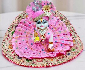 Pink Laddu Gopal Dress with Matching Pagdi | Thakur ji Designer Dress