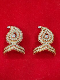Zircon Floral Mukut Crown for laddu gopal ji  Gold-Tone, Size 6/7
