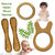 Mother's First Choice Natural Neem Made wooden Teether Dumble ,Circle and Cat Shape