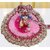 Designer Pink Laddu Gopal Dress with Matching Mukut