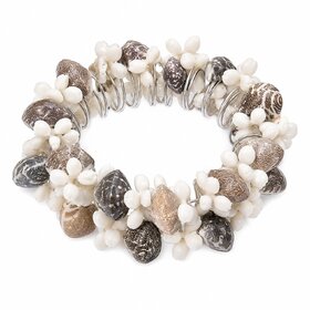 Palak Saxena Handmade Shell Bracelet for Women  Girls Adjustable Spring Bracelet Beach Style Boho Fashion Bracelet Pear