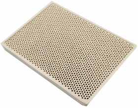 Infrared Honeycomb Rectangular Ceramic Plate Size 132x92x13mm , Make from Cordierite Material and temperature Sustain Up