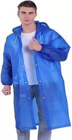 Men's Polyester Long RainCoat Pocho Barsaati with Adjustable Cap and Cover (Pack of 1)_Play-1658