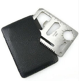 11 in 1 Stainless Steel Multi Purpose Pocket Tool Kit for Outdoor, Camping and Daily Use (Silver)