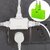 3-in-1 Rotating 180 Degree Wall Plug Adapter Multi Plug Socket