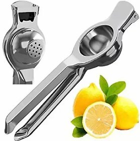 BIYANKA Pure Stainless Steel Lemon Squeezer Hand Juicer (Silver) - Pack of 1_Play-2623