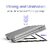6 Angles Adjustable Aluminum Ergonomic Foldable Portable Tabletop Laptop|Desktop Riser Stand Holder Compatible for MacBook, HP, Dell, Lenovo & All Other Notebook (Silver)