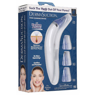 Dermasuction 4 In 1 Multi-Function Blackhead Whitehead Extractor Remover Device - Acne Pimple Pore Cleaner SuctionPlay-3469