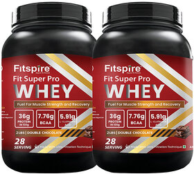 Fitspire Fit Super Pro Double Chocolate Whey Protein 2 lbs Pack of 2Play-3629