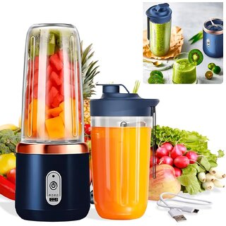 Portable Blender Electric Juicers Fruit Mixers USB Rechargeable Smoothie Mini Personal Juicer 6 Blades 3Gears With 1500_Play-3512