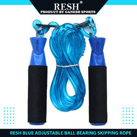 Resh Blue adjustable Ball Bearing Skipping Rope (Blue, Length 275 cm)