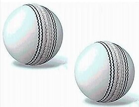 (2Pcs) Leather Cricket Ball Size Standard (White)