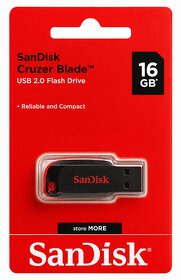 SanDisk Cruzer Blade 16GB Pendrive Usb 2.0 Flashdrive (RedBlack)