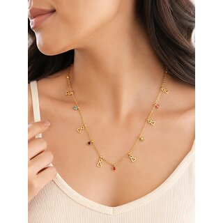 Anti Tranish Heart Charm Necklace