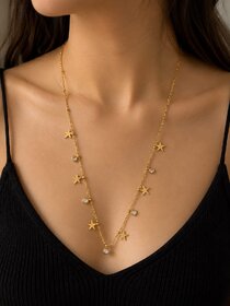 Elegent Tranish Heart Charm Necklace