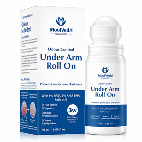 Moolveda Natural Underarm Roll On Deodorant  Sweat Protection  Underarm Care  60ml