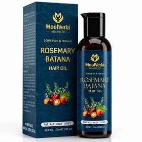 Moolveda Rosemary Batana Hair Oil for Natural Hair Growth  Pure Formulation  All Hair Types  100ml