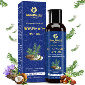 Moolveda Rosemary Hair Oil 100ml  Volumizing, Strengthening  Natural Hair Oil for Hair Thickening