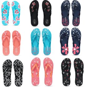 (Pack of 1) Printed Ladies Slippers (Assorted Colors)