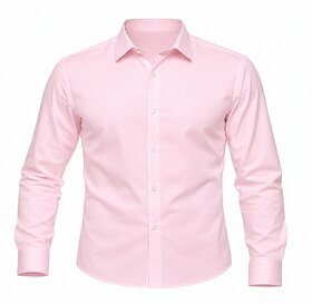 Men's Formal Plain Regular Fit Soft Cotton Shirt with Pocket  Spread Collar Full Sleeves Casual Office Wear Style