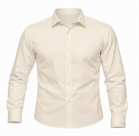 Men's Formal Plain Regular Fit Soft Cotton Shirt with Pocket  Spread Collar Full Sleeves Casual Office Wear Style