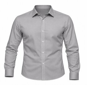 Men's Formal Plain Regular Fit Soft Cotton Shirt with Pocket  Spread Collar Full Sleeves Casual Office Wear Style