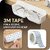 (Pack of 2) Wall-Mounted Display Case with Adhesive, No-Drill Specs Holder, White Plastic Stand