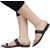 Black Solid One-Toe Flats For Women