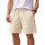 Men's Cotton Cargo Shorts, Elastic Waistband, Relaxed Fit, Mid Rise, 5 Pockets,  Above Knee Length