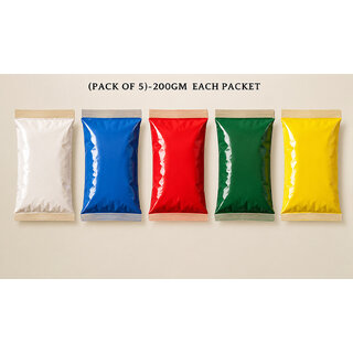 (Pack of 5) PUJAN SAMAGRI Rangoli Powder (Multicolor)