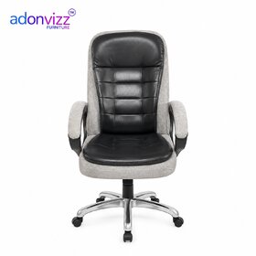 Ergonomic Faux Leather Office Chair with Adjustable Height, Cushioned Seat, and Stylish Rolling Design for Comfort
