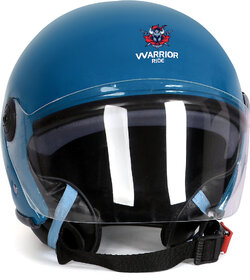 Full Face Motorbike Helmet, ISI DOT Certified, Clear Visor, Eco TM Helmets Motorbike Helmet (Blue)