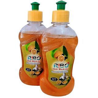 Ribo (Pack of 2) Dishwash Gel 250ml with Citrus Power