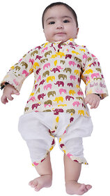 Kid Kupboard Cotton Baby Boys Kurta and Dhoti Pant Set, Multicolor, Full-Sleeves, 3-6 Months KIDS8575