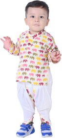Kid Kupboard Cotton Baby Boys Kurta and Dhoti Pant Set, Multicolor, Full-Sleeves, 2-3 Years KIDS8599
