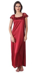 GGG Single satin nighty (mehroon color)