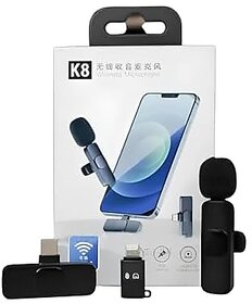 2-in-1 K8 Wireless Clip Microphone - Portable Mini Mic with Universal Type-C for All DevicesPLAY-SUP-346