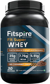 Fitspire Fit Super Gourmet Coffee Whey Protein 1kg 35g Protein per 100g