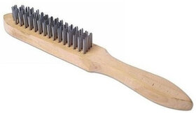 DUMDAAR new Heavy duty 1pc Wood handle wire brush for Rust, Corrosion and Paint Removal Handle Scratch Brush (Pack of 1)PLAY-SUP-673